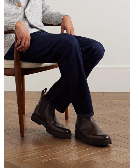 John Lobb Lawry Leather Chelsea Boots in Brown for Men Lyst UK