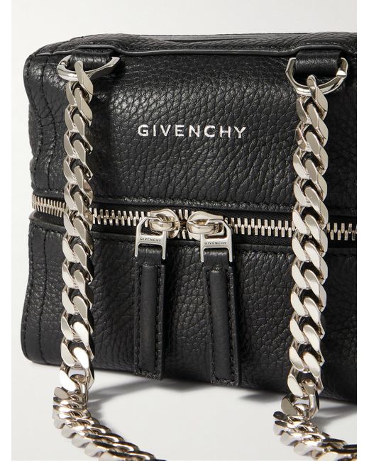 Givenchy Pandora kleine Umhängetasche aus vollnarbigem Leder in Black für Herren