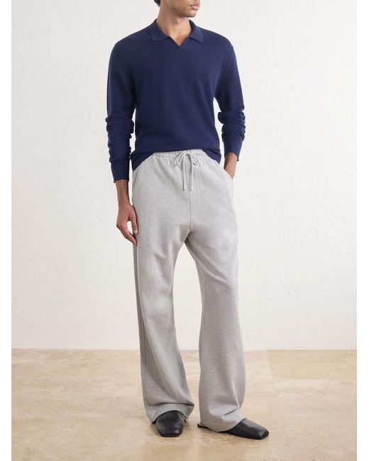 Orlebar Brown Blue Bresson Cashmere Polo Shirt for men