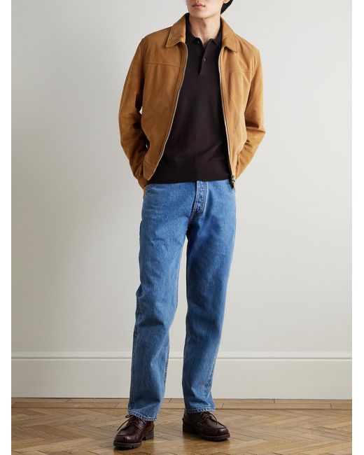 Mr P. Blue Cliff Cashmere Polo Shirt for men
