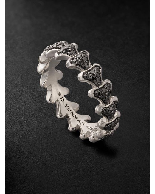 David Yurman Black Armory Sterling Silver Diamond Ring for men