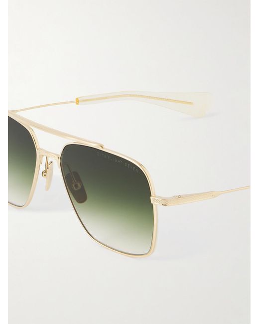 Dita Eyewear Green Aviator-Style-Tone And Acetate Sunglasses for men