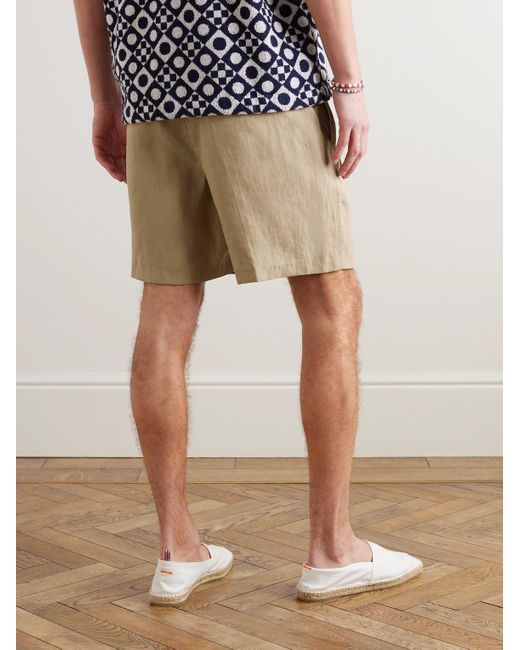 Orlebar Brown Natural Alex Straight-leg Linen Drawstring Shorts for men