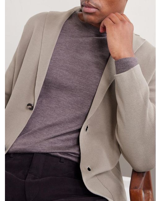Thom Sweeney Purple Crewneck Sweater for men