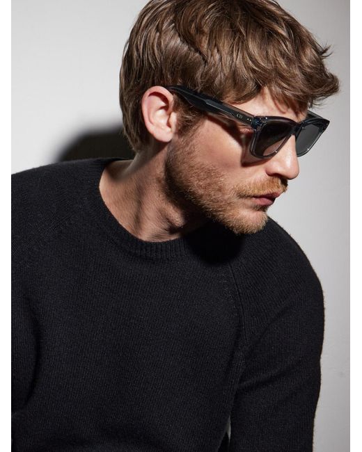 Dior Blue Diortailoring S1I Square Acetate Sunglasses for men