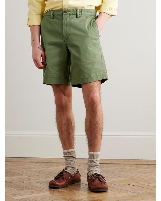 Polo Ralph Lauren Green Bedford Straight-Leg Cotton Oxford Shorts for men