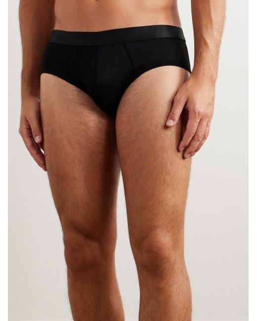 CDLP Black Three-Pack Stretch-Lyocell Briefs for men