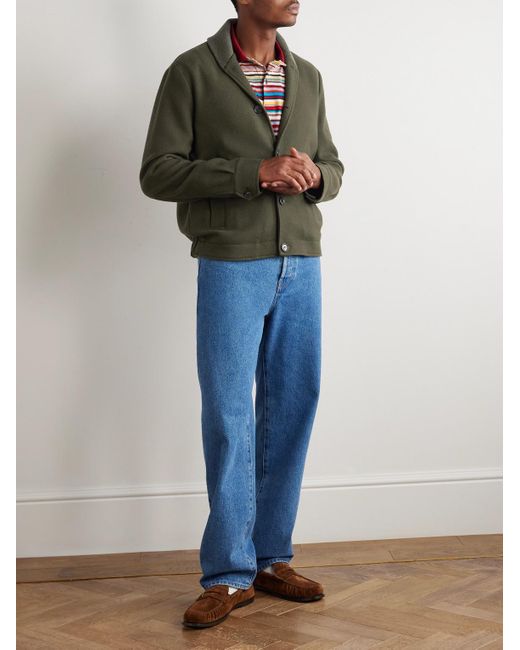 Paul Smith Green Wool Shirt Jacket for men