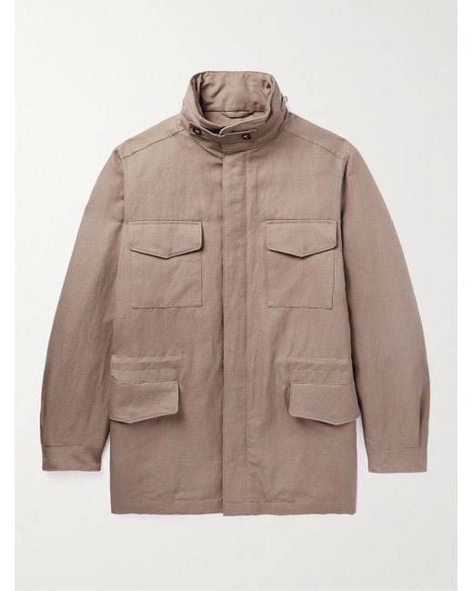 Loro Piana Natural Traveler Rain System Cotton And Linen-Blend Field Jacket for men