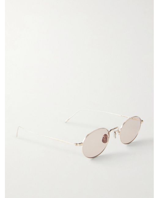 Auralee Natural Eyevan Round-Frame Titanium Sunglasses for men