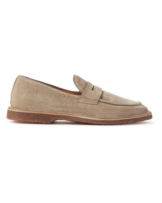 Officine Creative Kent Suede Penny Loafers in Natural for Men | Lyst