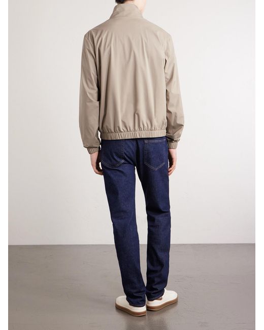 Loro Piana Brown Reversible Windmate Storm System Nylon And Cashmere Blouson Jacket for men