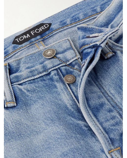 Tom Ford Blue Slim-fit Selvedge Jeans for men