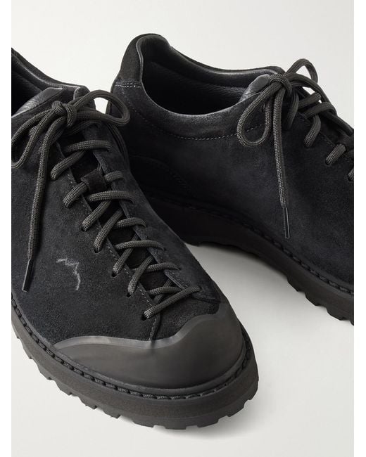 Diemme Black Ampezzo Suede Hiking Sneakers for men