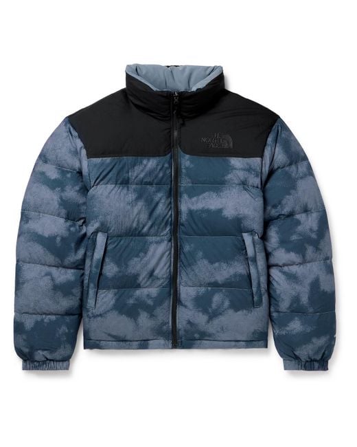 The North Face Blue 92 Nuptse Reversible Printed Recycled-ripstop Down Jacket for men