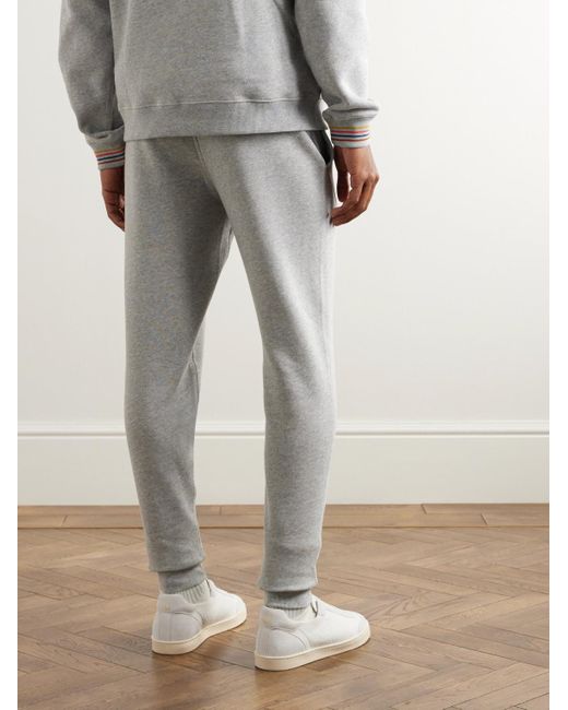 Paul Smith Gray Tapered Cotton-jersey Sweatpants for men