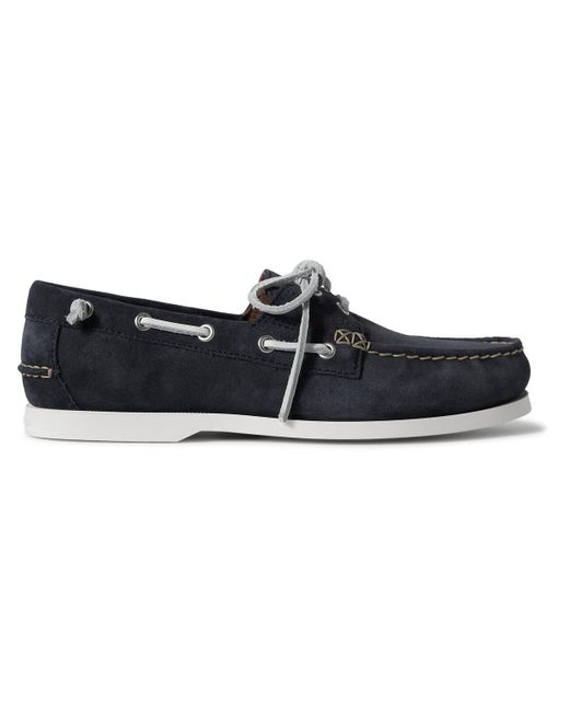 Polo Ralph Lauren Black Merton Suede Boat Shoes for men