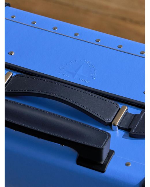 Globe-Trotter Centenary Handgepäckkoffer mit Lederbesatz in Blue für Herren