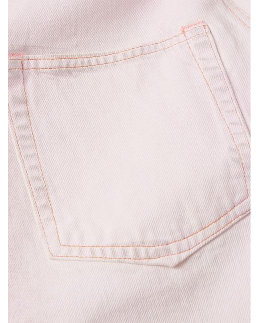Acne Pink Karto U Traffic Distressed Denim Shirt for men