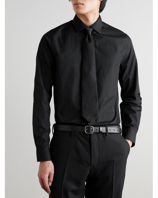 Mr P. Black Business Organic Cotton-Poplin Shirt for men