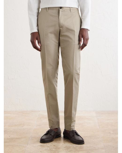 Slowear Natural Tapered Woven Suit Trousers for men