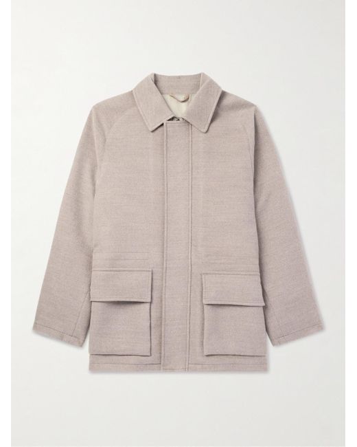 Saman Amel Natural Brushed-Wool Jacket for men