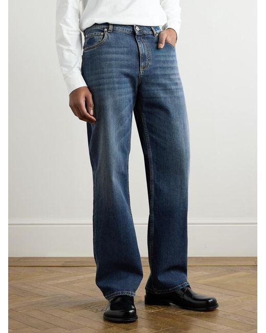 Etro Blue Straight-Leg Jeans for men