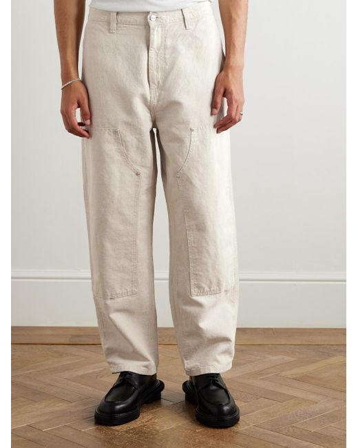 Carhartt Natural Walter Double Knee Straight-leg Cotton-canvas Trousers for men