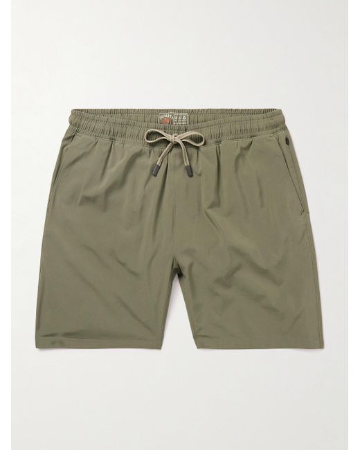 Faherty Brand Green Shorelite Straight-leg Mid-length Stretch Recycled Swim Shorts for men