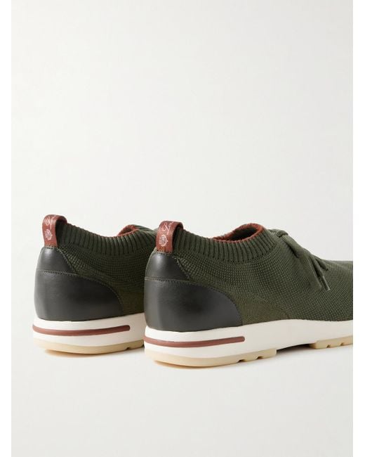 Loro Piana Green 360 Flexy Walk Leather-trimmed Wish® Wool Sneakers for men