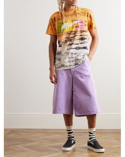 GALLERY DEPT. White Logo-Print Tie-Dyed Cotton-Jersey T-Shirt for men