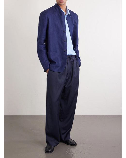 Sease Blue Ellen Linen And Cotton-blend Blazer for men