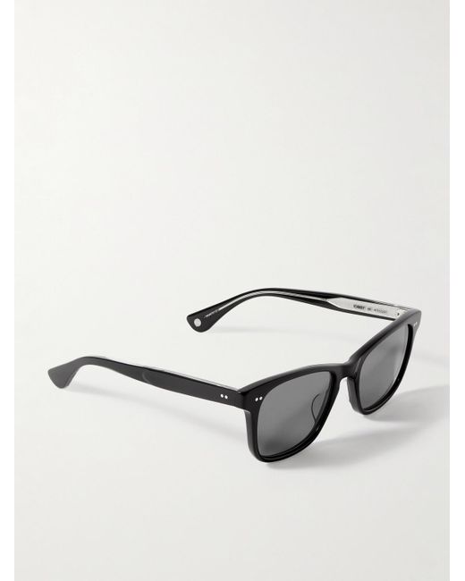 Garrett Leight Black Torrey Square-frame Acetate Sunglasses for men
