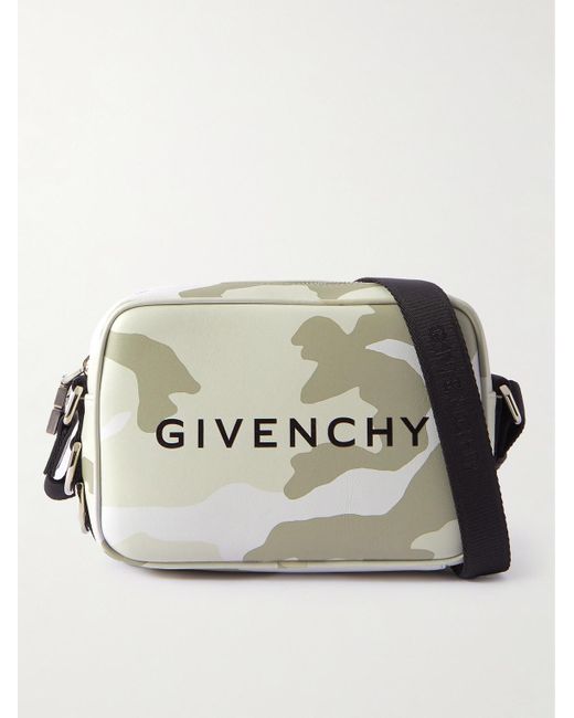 Givenchy Gessentials Logo And Camouflageprint Leather Messenger Bag