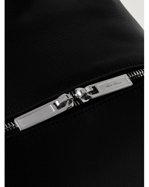 Rick Owens Black Full-grain Leather Backpack for men