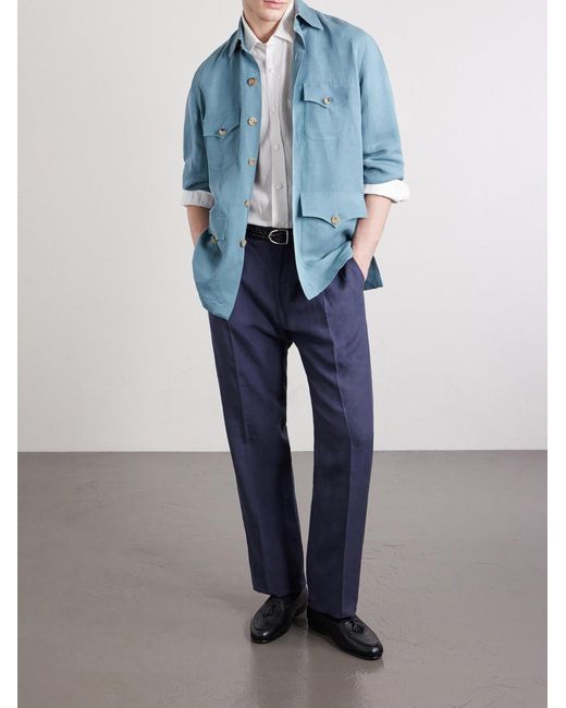 Linen Shirt di Rubinacci in White da Uomo