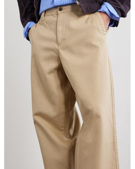 Corridor NYC Natural Wide-Leg Cotton-Twill Trousers for men