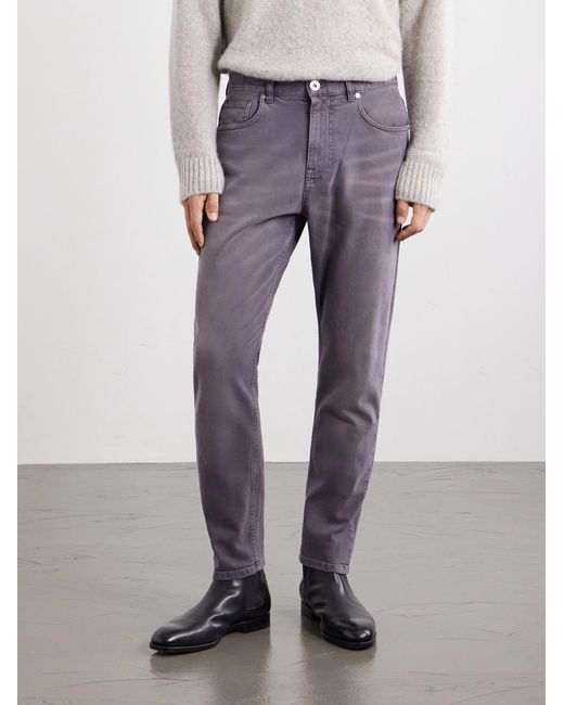 Eleventy Purple Straight-Leg Jeans for men