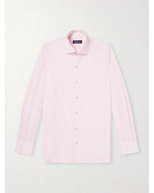 J. Mueser Pink Striped Cotton-poplin Shirt for men