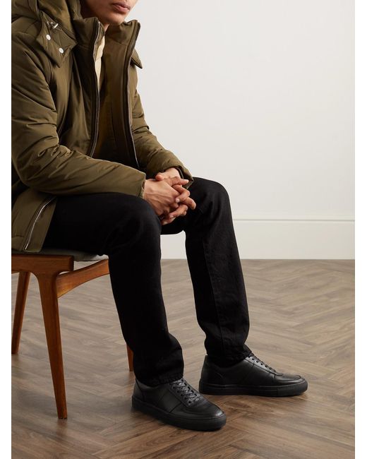 Mr P. Black Larry Leather Sneakers for men