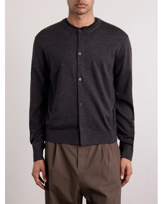Amomento Blue Wool Cardigan for men