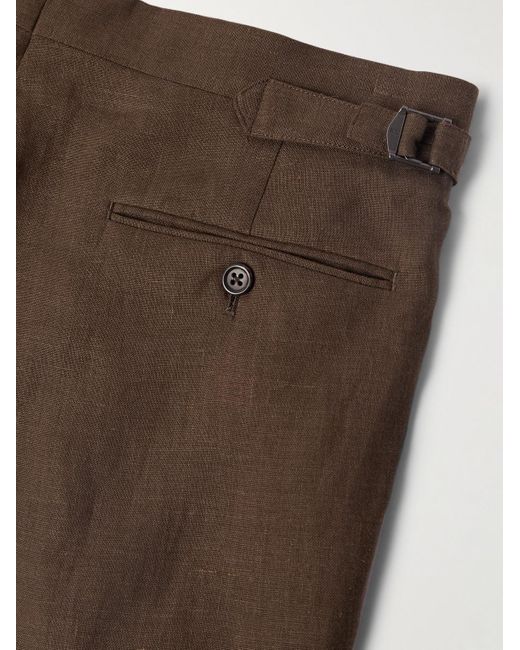 Polo Ralph Lauren Brown Straight-leg Linen Suit Trousers for men