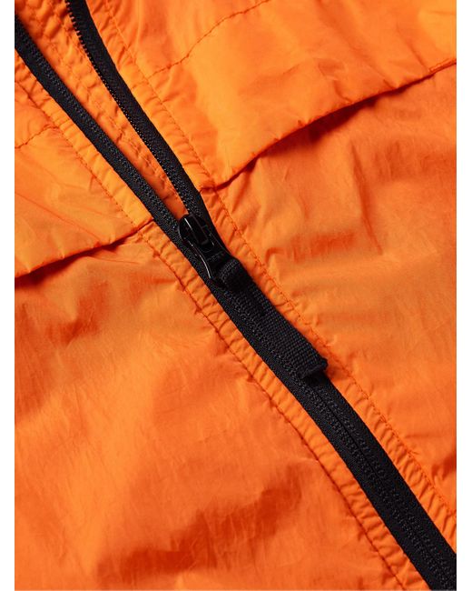 Stone Island Orange Logo-appliquéd Crinkle Reps Nylon Hooded Jacket for men