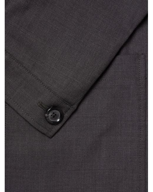 Oliver Spencer Black Miro Double-Breasted Suit Jacket for men