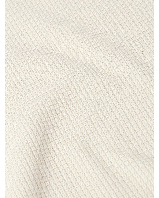 Canali Natural Slim-fit Waffle-knit Cotton And Silk-blend T-shirt for men