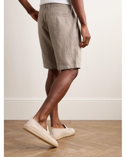 NN07 Crown 1454 gerade geschnittene Shorts aus Leinen in Natural für Herren