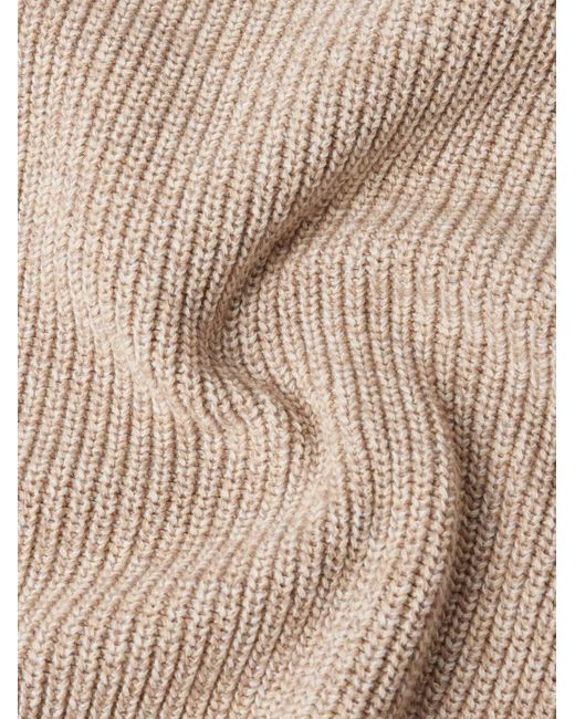 Agnona Natural Ribbed Cotton And Cashmere-blend Sweater Vest for men