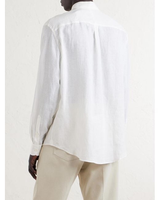 Dunhill White Linen Shirt for men