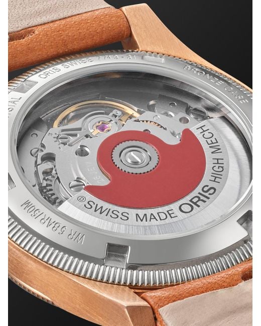 Oris Black Big Crown Pointer Date Automatic 36Mm Bronze And Leather Watch, Ref. No. 01 754 7749 3167-07 5 17 66Br for men