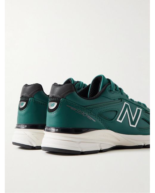 New Balance Green 990v4 Leather Sneakers for men